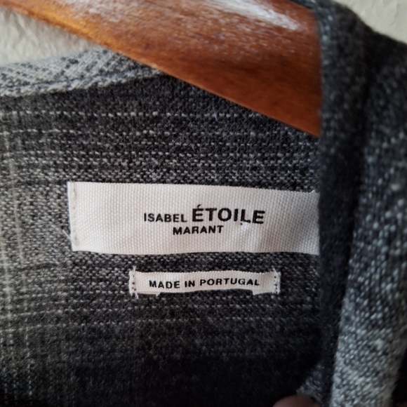 Isabel Marant Womens Wool Blend Short Sleeve Knee-length Plaid Dress Size 34 (2) - Picture 2 of 11